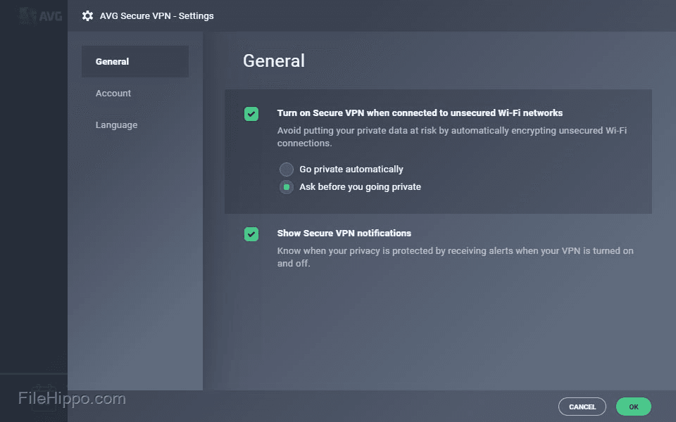 Tangkapan layar 2 AVG Secure VPN Key (1 Year / 10 Devices)