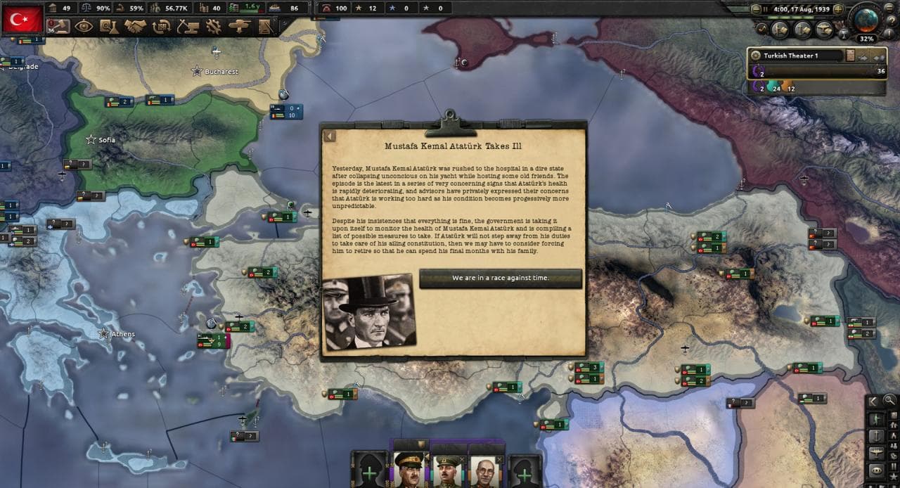 Hearts of Iron IV - Battle for the Bosporus DLC Steam CD Key screenshot 1
