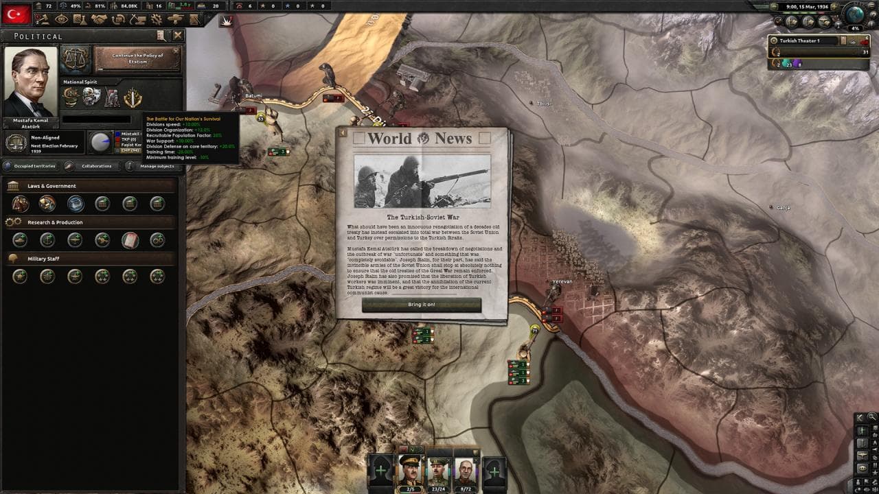 Hearts of Iron IV - Battle for the Bosporus DLC Steam CD Key screenshot 5