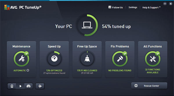 Imajen ekrã 1 husi AVG PC TuneUp 2025 Key (1 Year / 10 PCs)