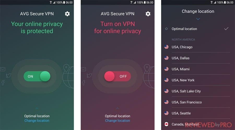 AVG Secure VPN for Android Key (2 Years / 1 Device) screenshot 1