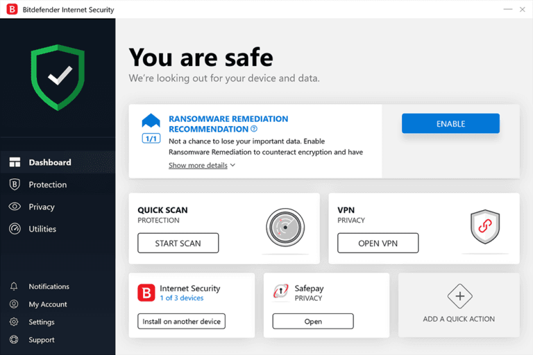 Bitdefender Total Security 2024 Key (1 Year / 5 Devices) screenshot 1