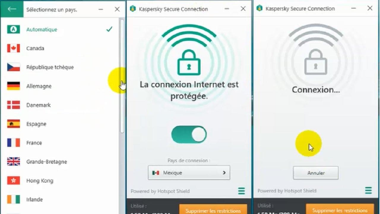 Imajen ekrã 2 husi Kaspersky VPN Secure Connection 2025 Key (1 Year / 5 PCs)