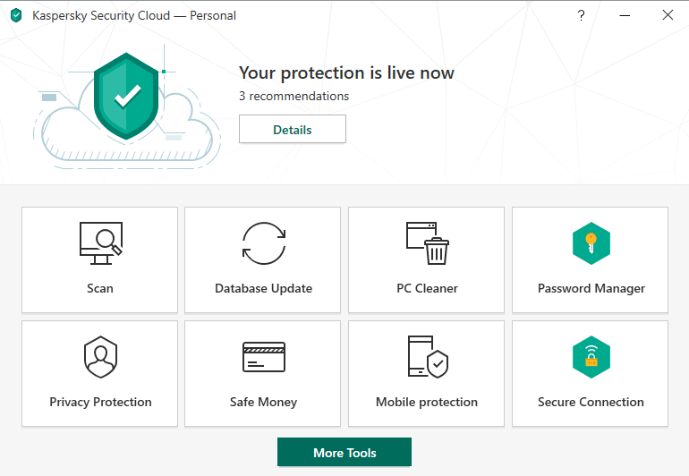 Imajen ekrã 1 husi Kaspersky Security Cloud Personal (1 Year / 3 Devices)