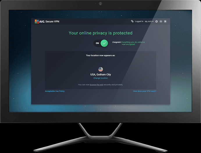 Tangkapan layar 4 AVG Secure VPN Key (1 Year / 10 Devices)