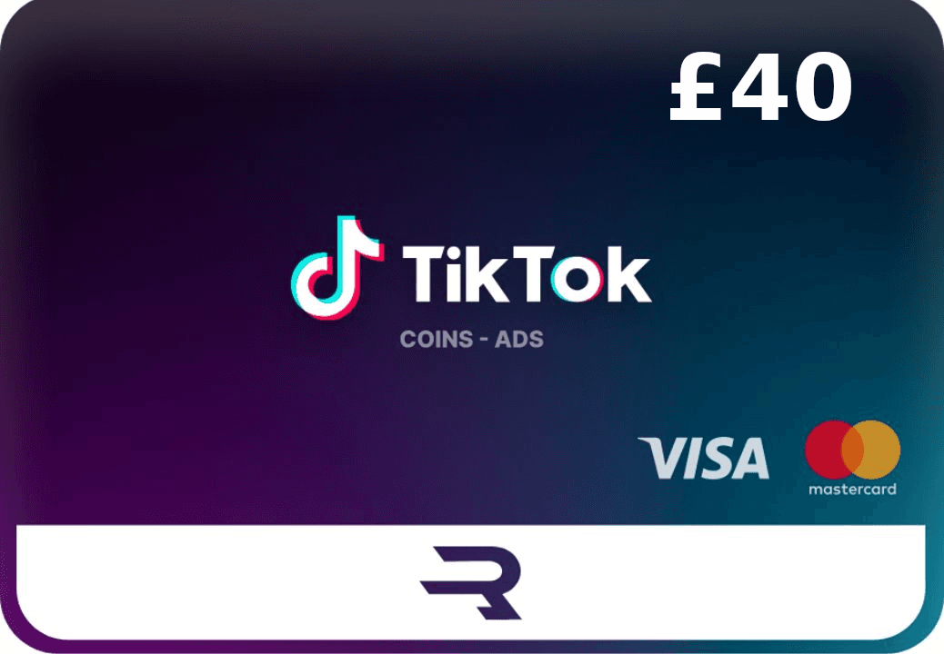 Rewarble TikTok GBP 40 Gift Card cover art