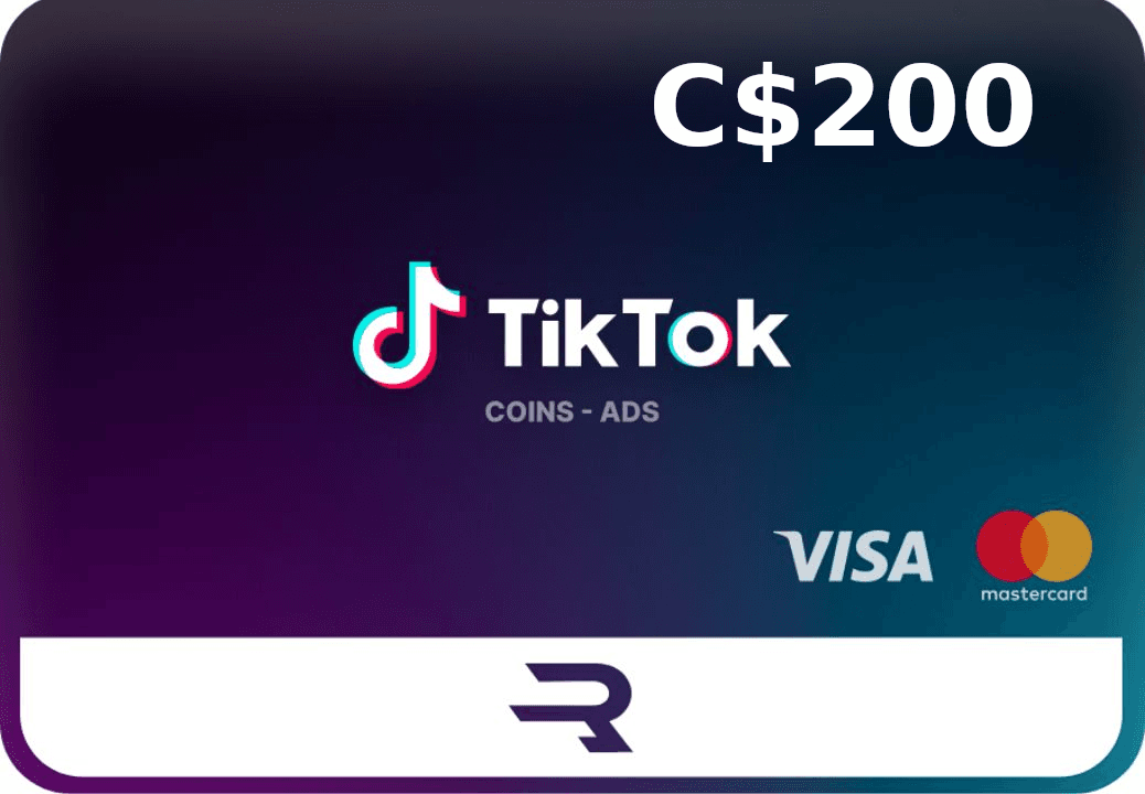 Capa de Rewarble TikTok CAD 200 Gift Card