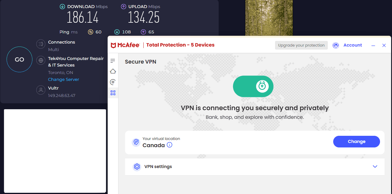 McAfee Safe Connect VPN 2025 Key (1 Year / 5 Devices) screenshot 3