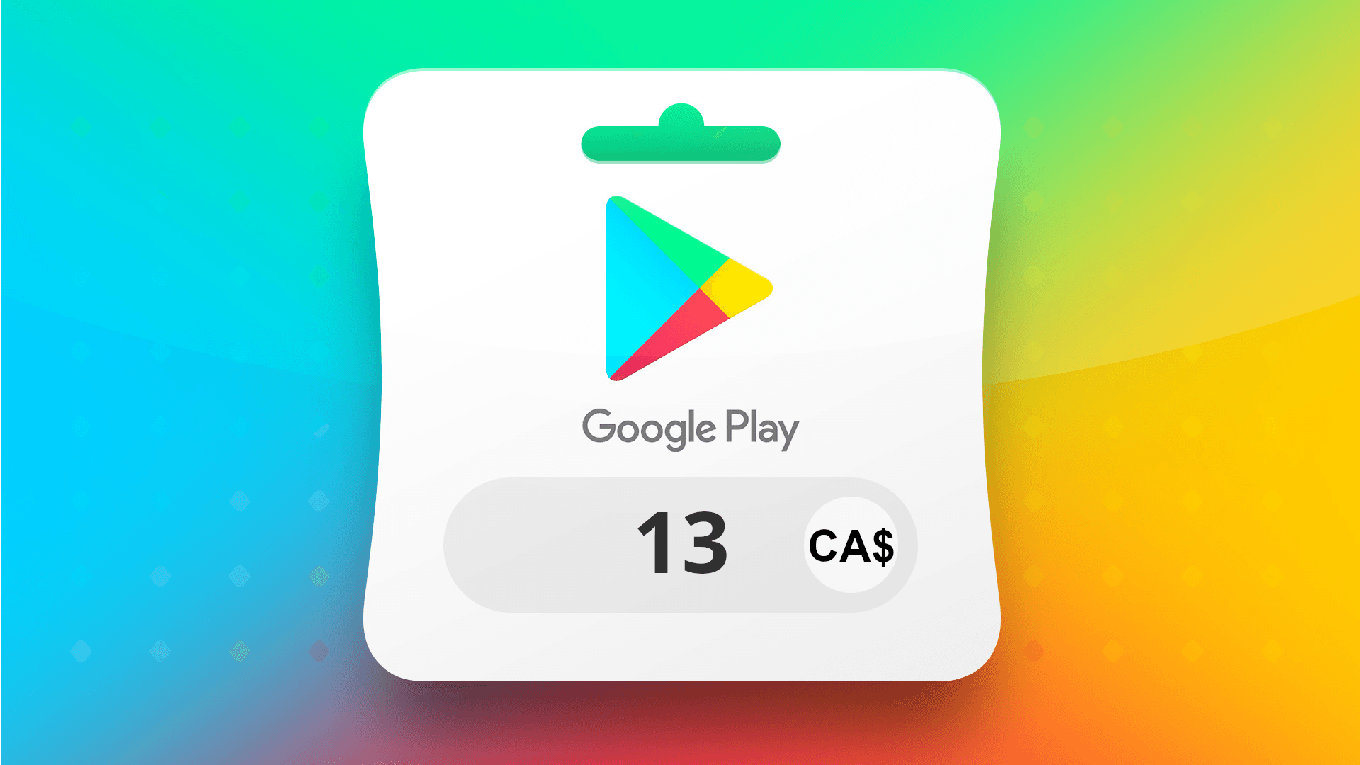 Imajen ekrã 1 husi Google Play CAD 13 Gift Card CA