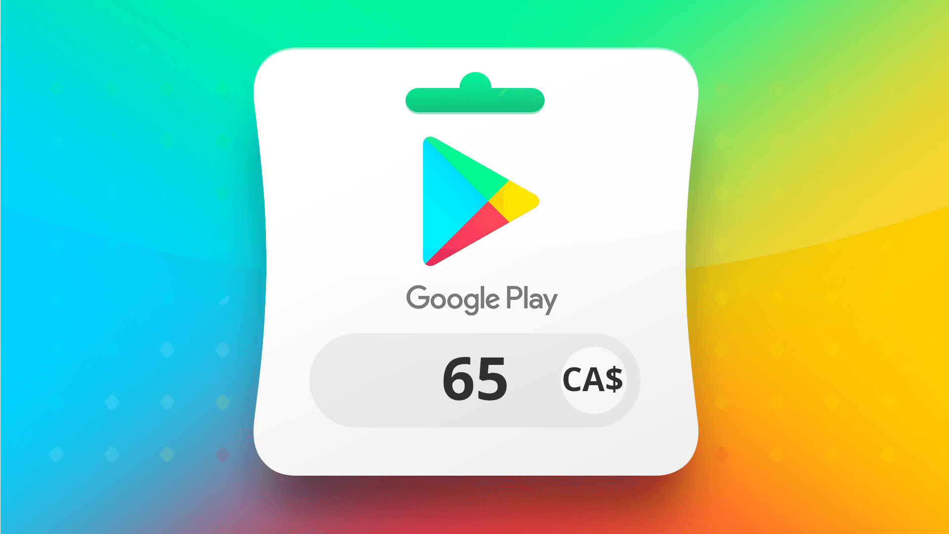 Tangkapan layar 1 Google Play CAD 65 Gift Card CA