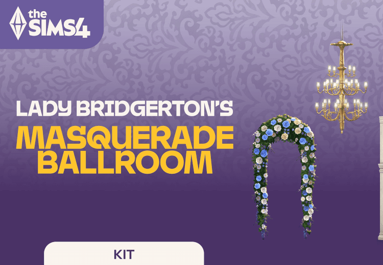 The Sims 4 - Lady Bridgerton’s Masquerade Ballroom Kit DLC PC Steam CD Key cover art