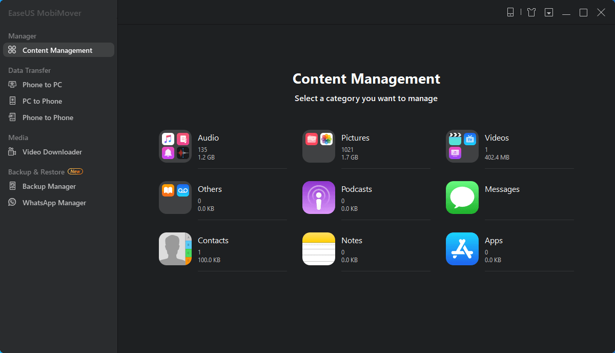 EaseUS MobiMover Pro CD Key screenshot 1