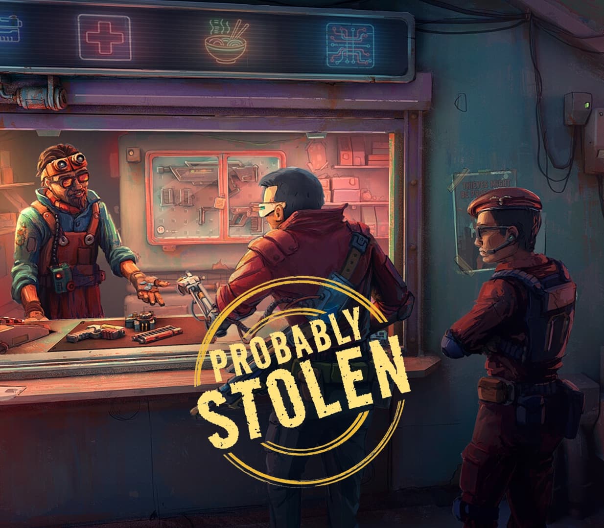 Capa de Probably Stolen: Cyberpunk Shopkeeper Sim PC Steam CD Key