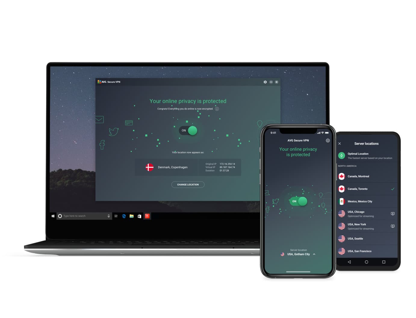 AVG Secure VPN 2022 Key (1 Year / 10 Devices) screenshot 2