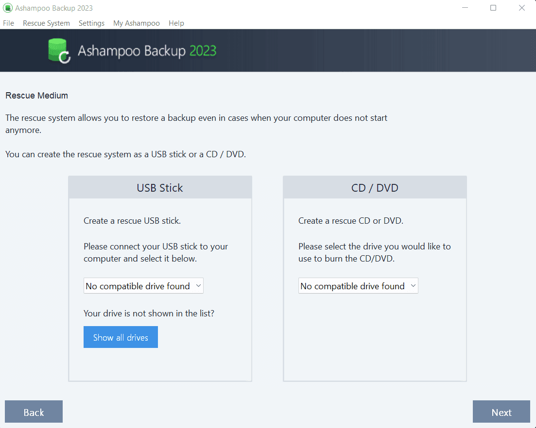 Imajen ekrã 2 husi Ashampoo Backup 2023 Key