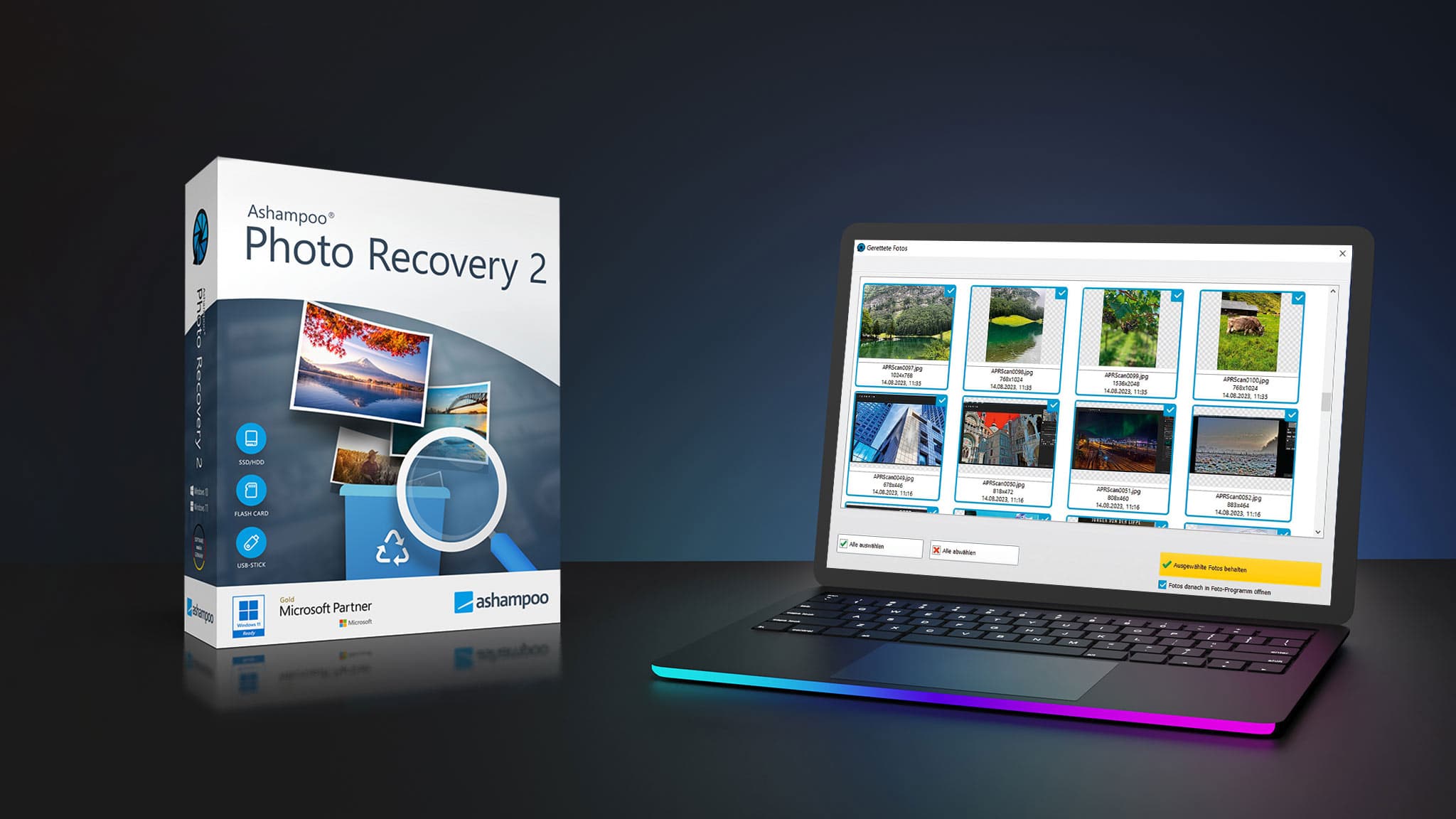 Imajen ekrã 1 husi Ashampoo Photo Recovery 2 Activation Key