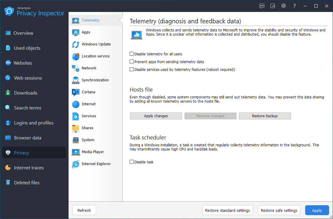 Ashampoo Privacy Inspector Activation Key screenshot 3