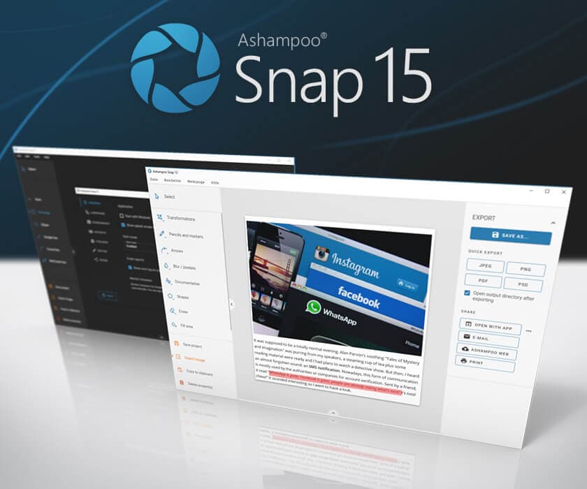 Ashampoo Snap 15 Key (2 PCs) screenshot 1