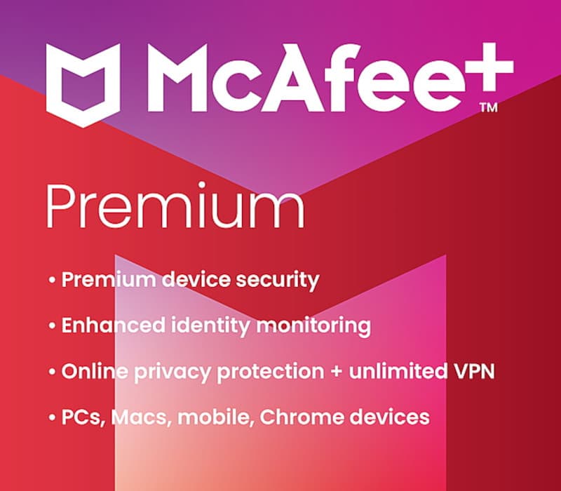 McAfee+ Premium Individual Key (1 Year / Unlimited Devices) cover art