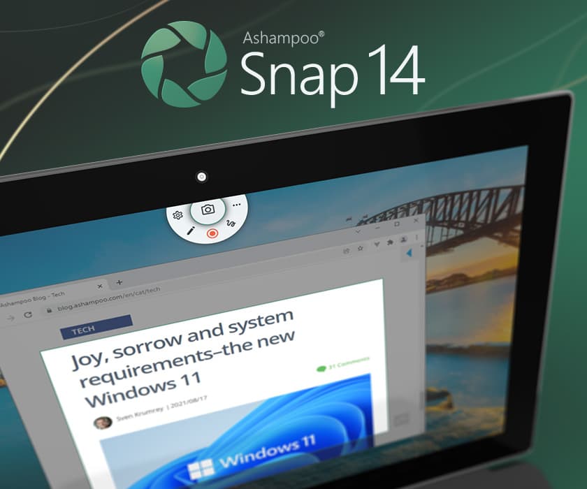 Imajen ekrã 3 husi Ashampoo Snap 14 Key (3 PCs)