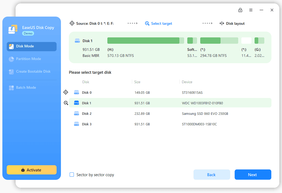 EaseUS Disk Copy Pro CD Key (1 Year / 1 PC) screenshot 3