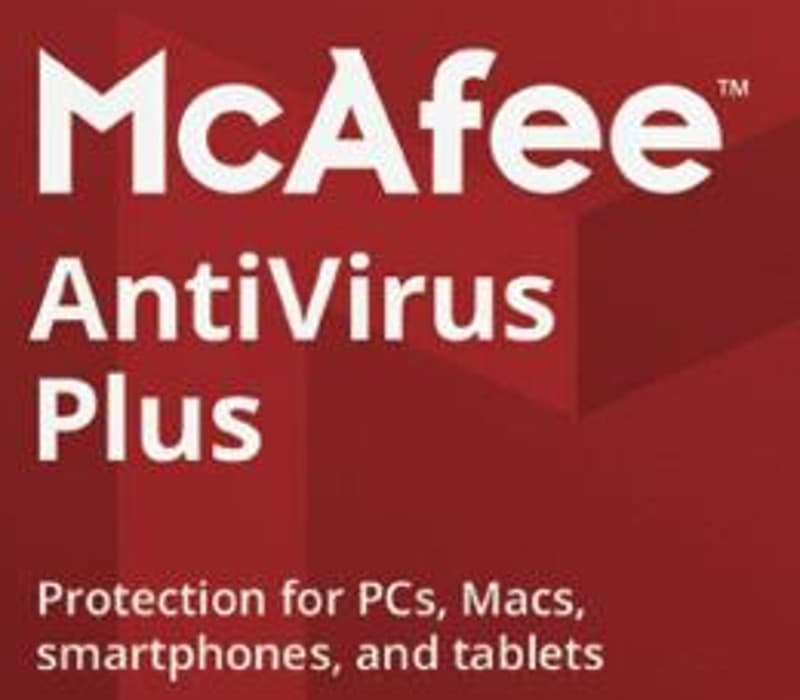 McAfee AntiVirus Plus (1 Year / 5 Devices) cover art