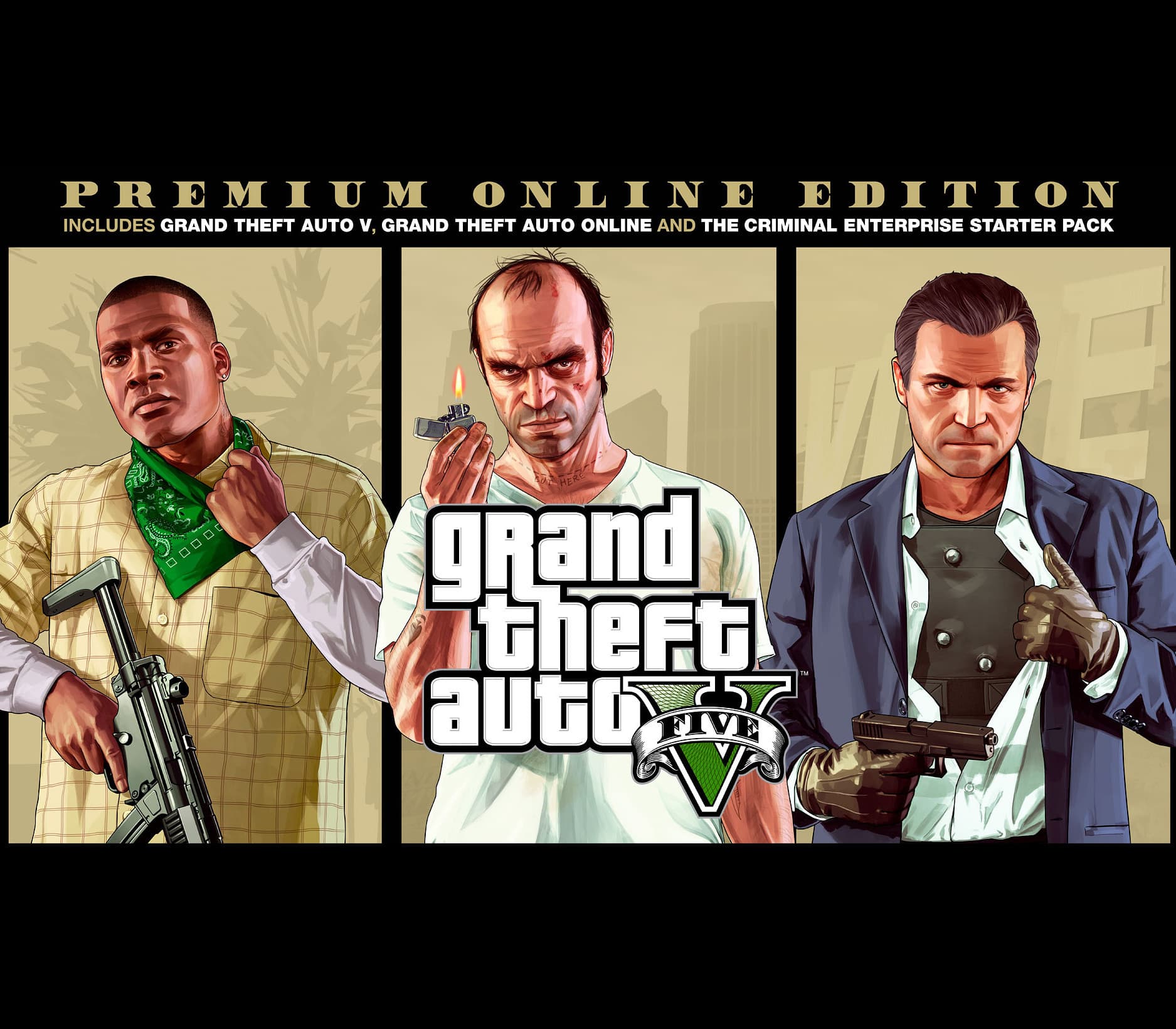 Kapa husi Grand Theft Auto V Premium Online Edition & Great White Shark Card Bundle Rockstar Digital Download CD Key