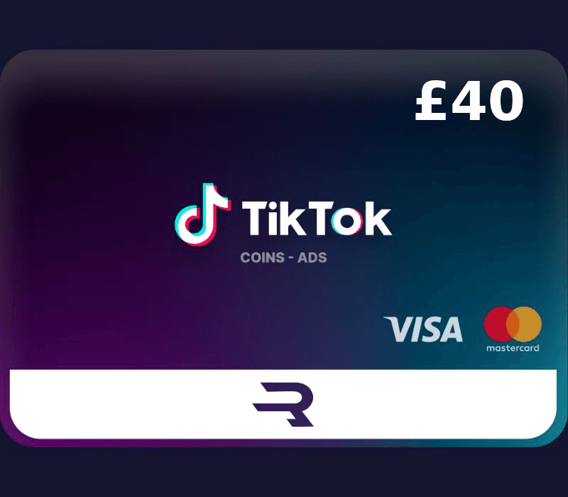Rewarble TikTok GBP 40 Gift Card cover art