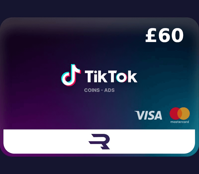Rewarble TikTok GBP 60 Gift Card cover art