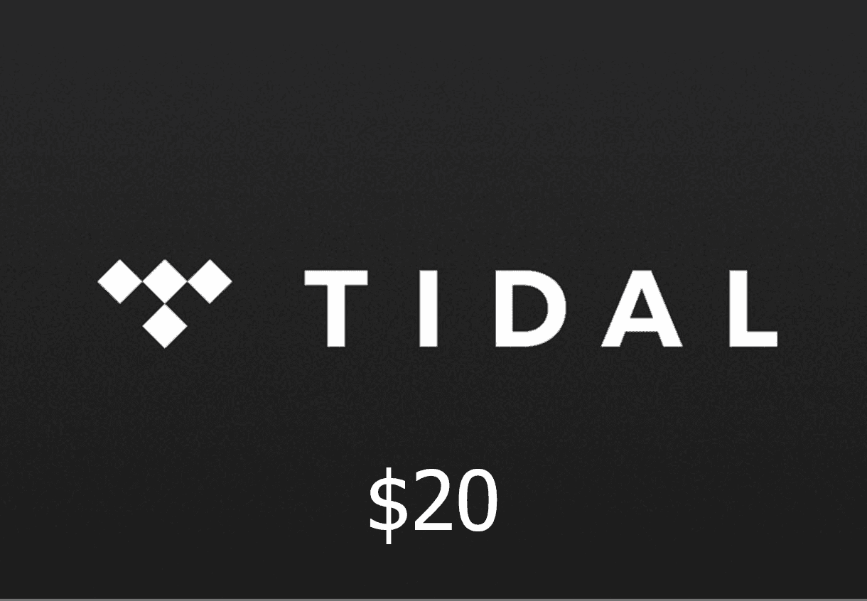 TIDAL $20 Gift Card US cover art