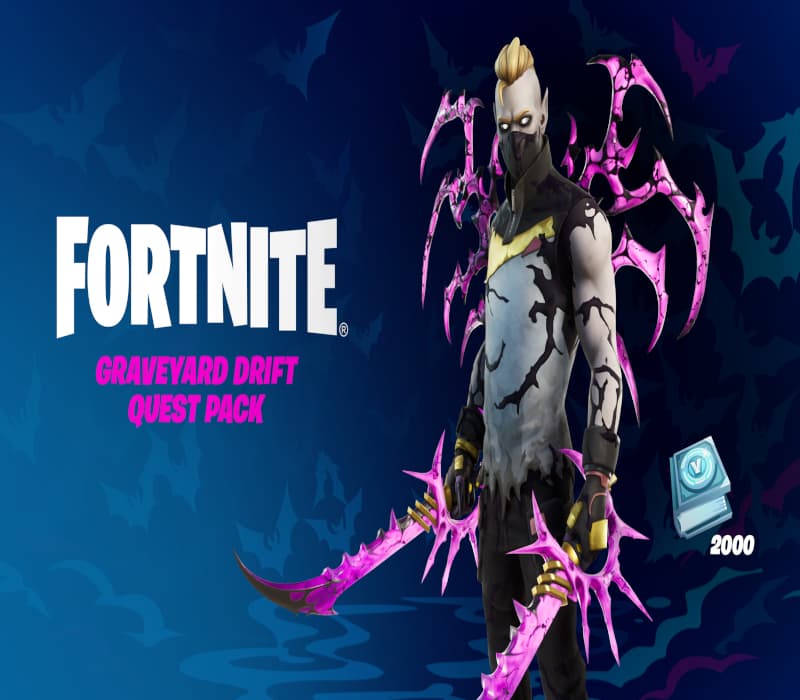 Fortnite - Graveyard Drift Quest Pack + 2000 V-Bucks Challenge TR XBOX One CD Key cover art